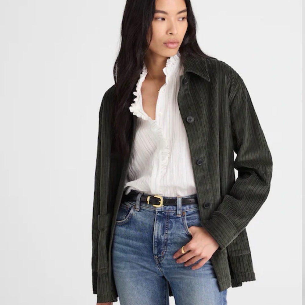MADEWELL NWT Corduroy Chore Jacket in Graphite Green Size XS